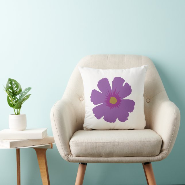 Purple Flower Cushion (Chair)