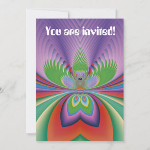 Purple Flower Custom Announcements