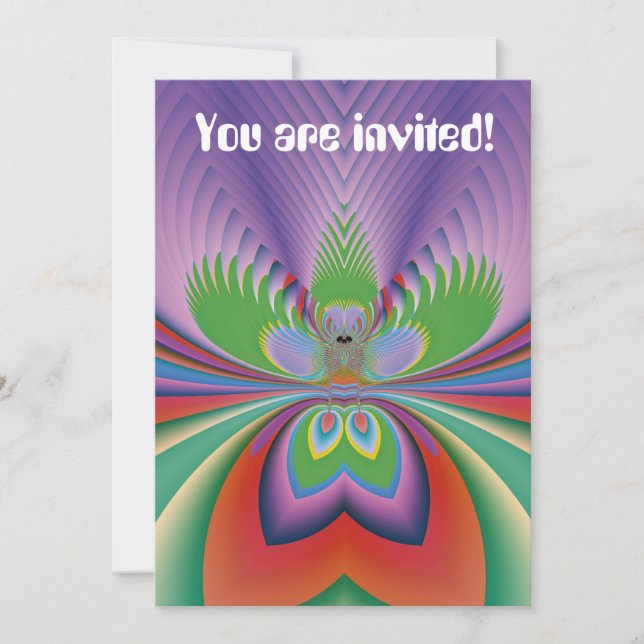 Purple Flower Custom Announcements (Front)