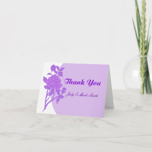 Purple Flower Custom Thank You Cards