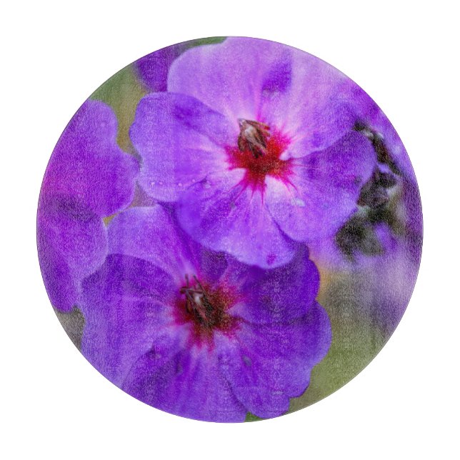 Purple flower cutting board (Front)
