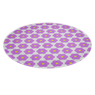 Purple Flower Design Cutting Board