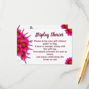 Purple Flower Display Bridal Wedding Shower Enclosure Card
