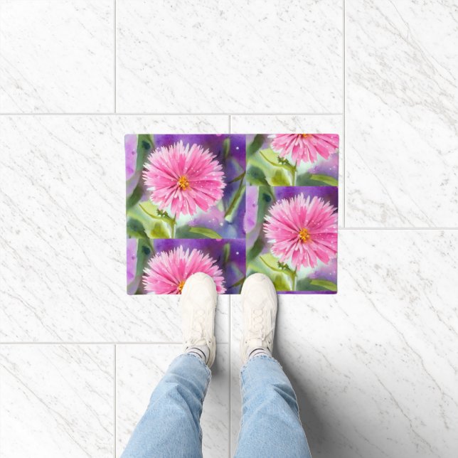 Purple Flower Doormat (Indoor)