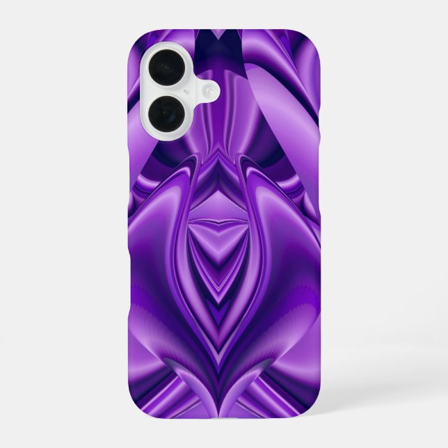 Purple Flower Dreams iPhone 16 Case (Back)