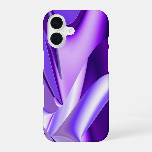 Purple Flower Dreams iPhone 16 Case (Back)