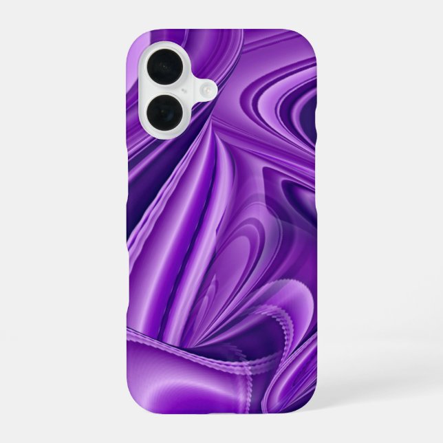 Purple Flower Dreams iPhone 16 Case (Back)