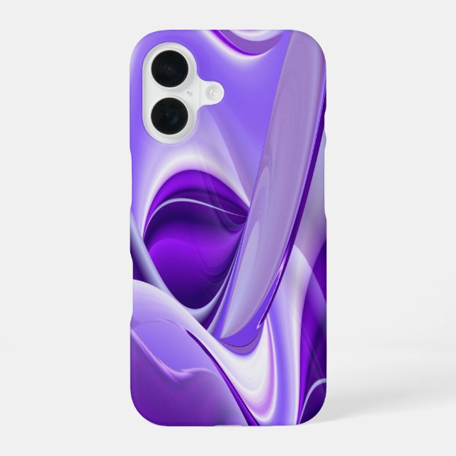 Purple Flower Dreams iPhone 16 Case (Back)