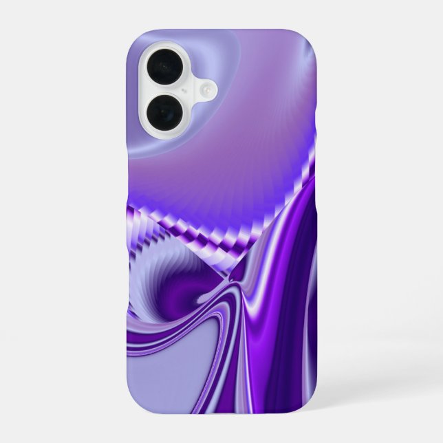 Purple Flower Dreams iPhone 16 Case (Back)