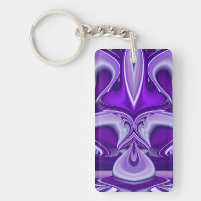 Purple Flower Dreams Key Ring (Front)