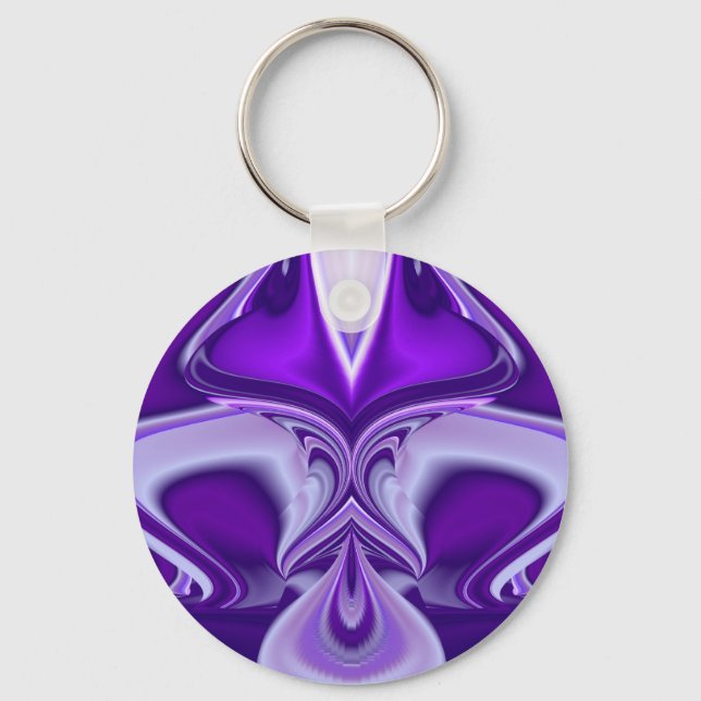 Purple Flower Dreams Key Ring (Front)
