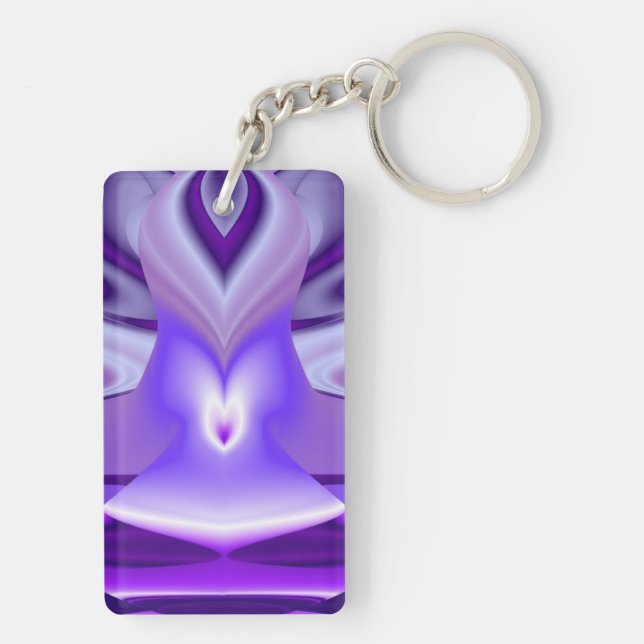 Purple Flower Dreams Key Ring (Back)