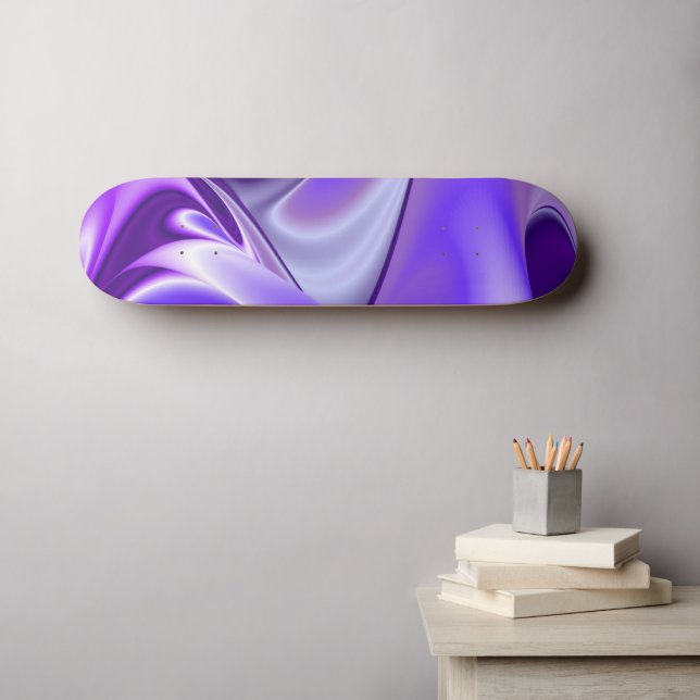 Purple Flower Dreams Skateboard (Wall Art (Horz))