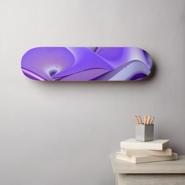 Purple Flower Dreams Skateboard (Wall Art (Horz))