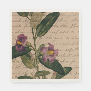 Purple Flower Ephemera Napkin