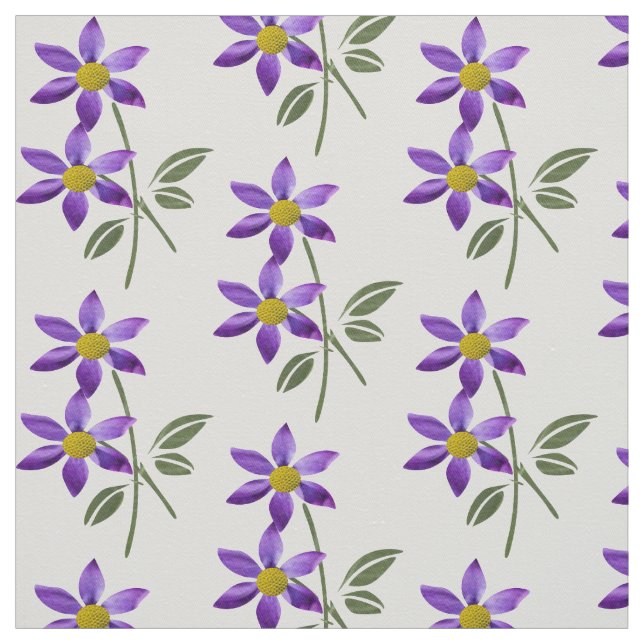 Purple Flower Fabric & Crafting (Swatch)