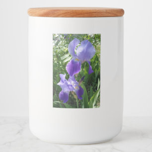 Purple Flower Food Container Label