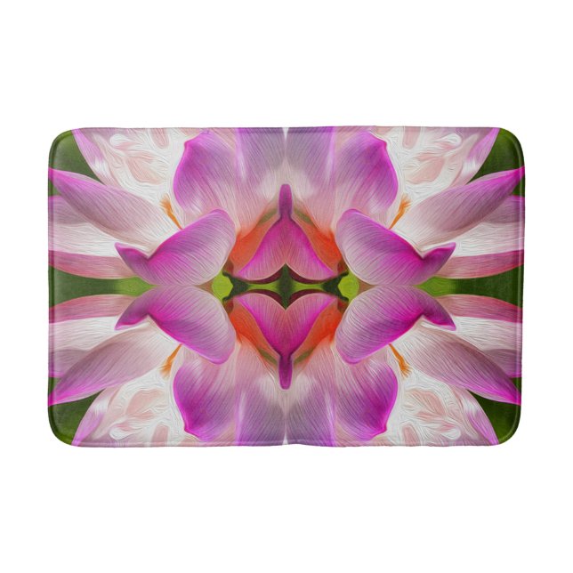PURPLE FLOWER - Fractal Art - Bath Mat (Front)