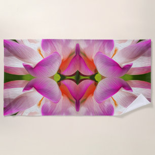 PURPLE FLOWER - Fractal Art - Beach Towel