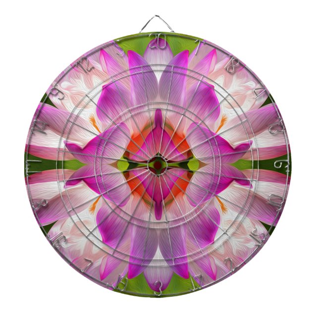 PURPLE FLOWER - Fractal Art - Dartboard (Front)