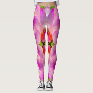 PURPLE FLOWER - Fractal Art - Leggings