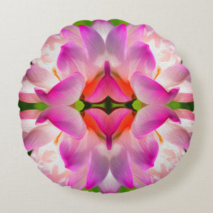 PURPLE FLOWER - Fractal Art - Round Cushion