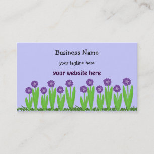 Purple Flower Garden Business Card
