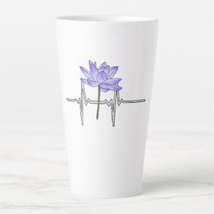 Purple Flower Gardener  Latte Mug