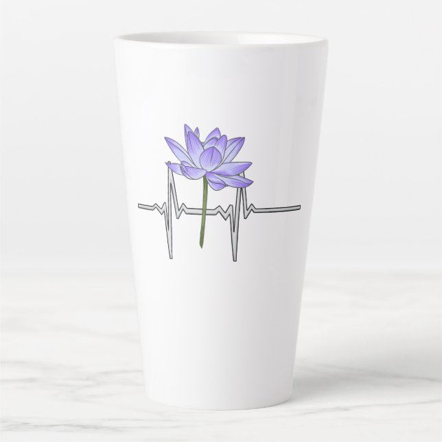 Purple Flower Gardener  Latte Mug (Front)