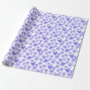 Purple Flower Heads Wrapping Paper