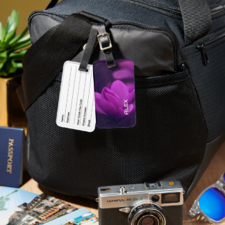 Purple Flower in Soft Light Luggage Tag