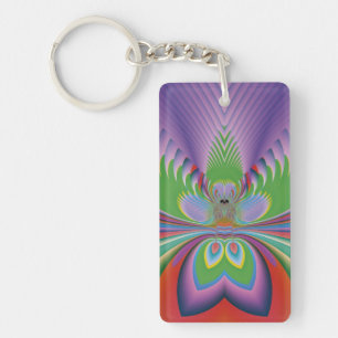 Purple Flower Key Ring