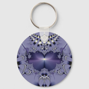 Purple Flower Key Ring