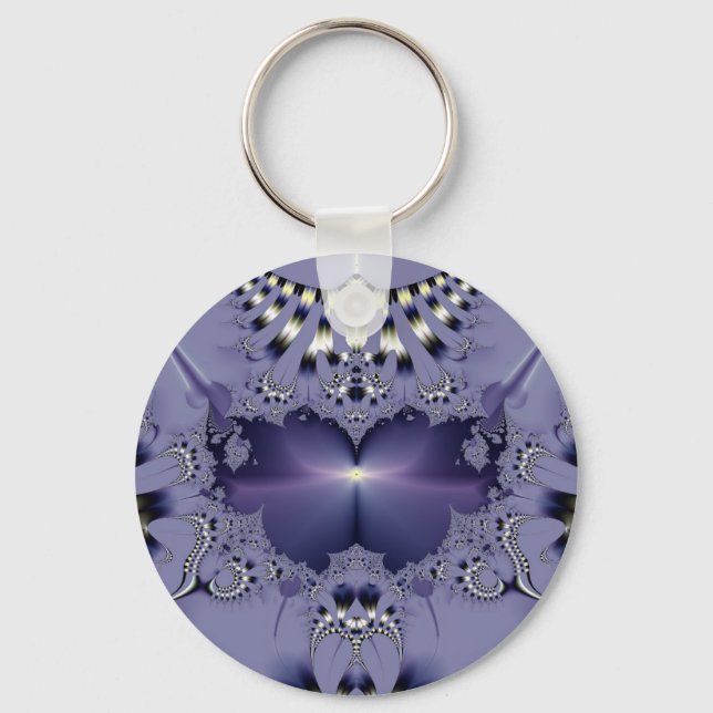 Purple Flower Key Ring (Front)
