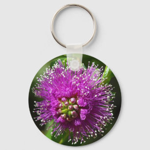 purple flower keychain