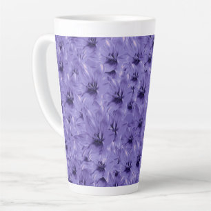 Purple Flower Latte Mug