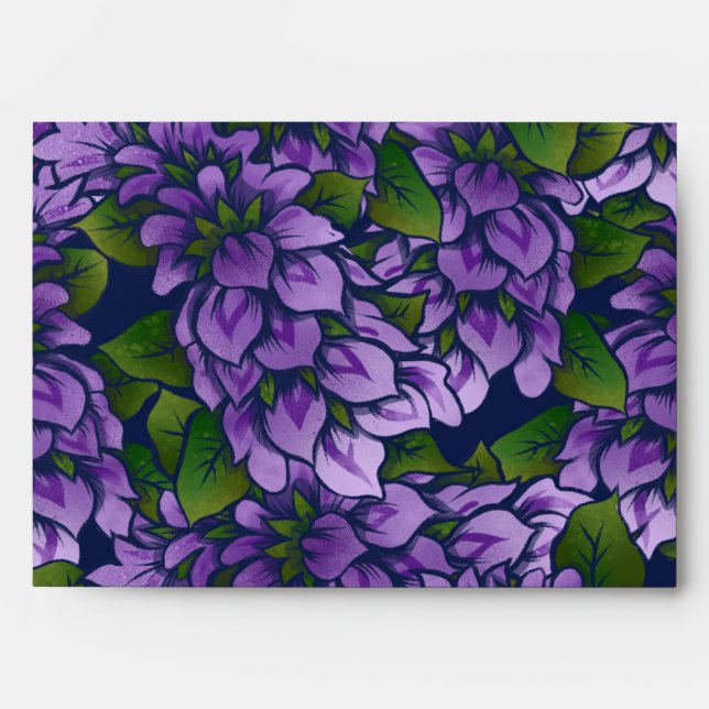 Purple Flower Lilac Art Envelope (Front)