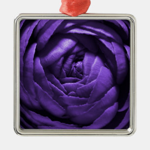 Purple Flower Macro Shot Metal Ornament