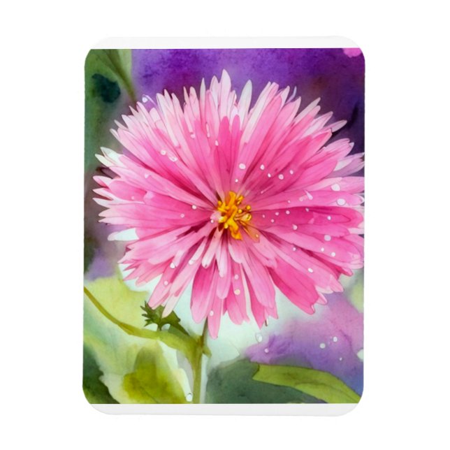 Purple Flower Magnet (Vertical)