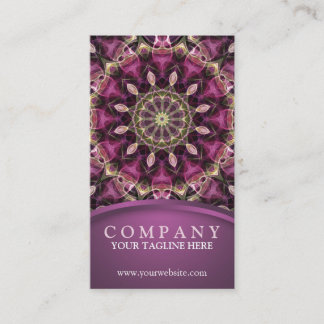 Purple Flower Mandala Business Card