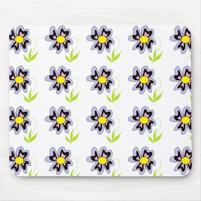 PURPLE FLOWER MOUSE PAD (Front)