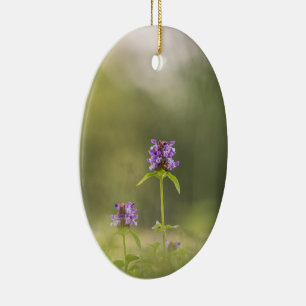 Purple Flower Nature Photo Ceramic Ornament