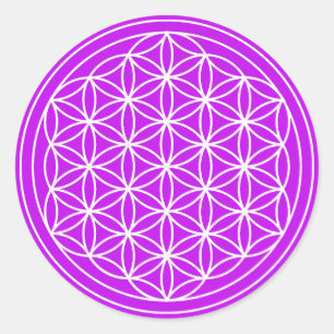 Purple Flower of Life Sticker