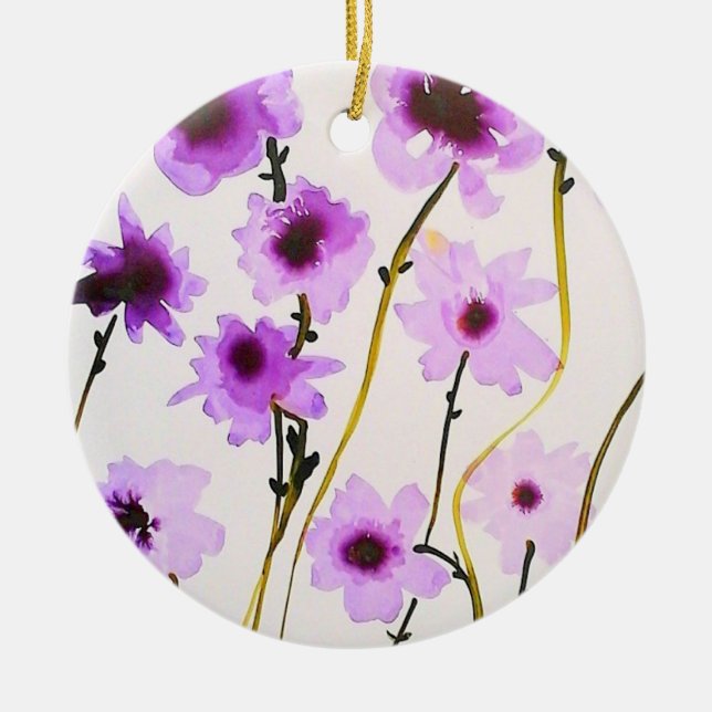 Purple flower Ornament (Front)