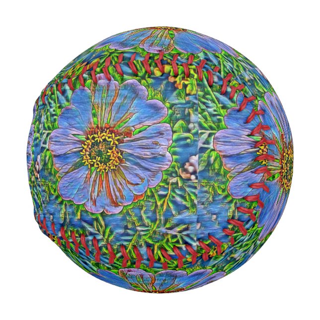 Purple flower painting baseball (Back Left)