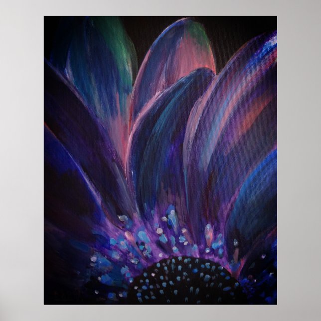 Purple Flower Painting Poster (Front)