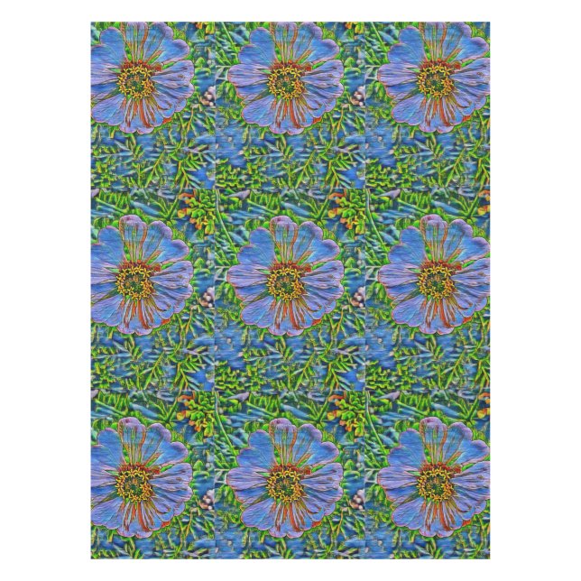 Purple flower painting tablecloth (Front)