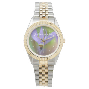 Purple Flower Personalised Watch