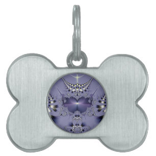Purple Flower Pet Name Tag