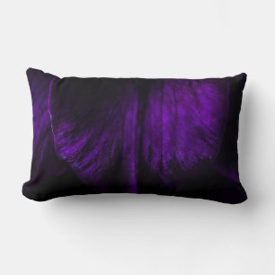 Purple flower petal lumbar cushion